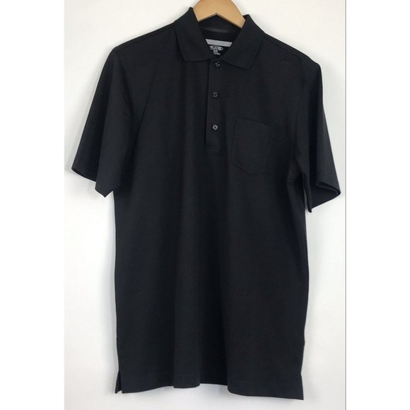Greg Norman Polo Shirt Adult Medium Black Golf Mens Pocket - Picture 1 of 4